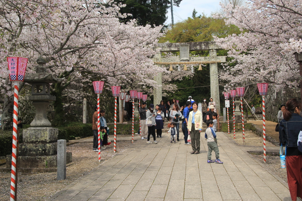 桜満開＆ワイフ(^^)/