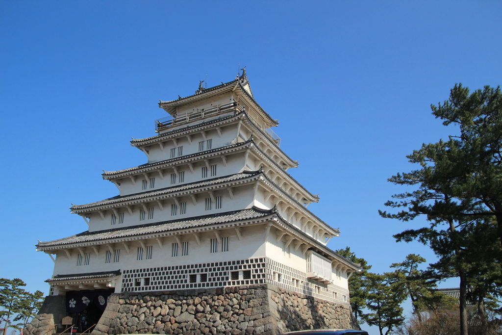 島原城と青空