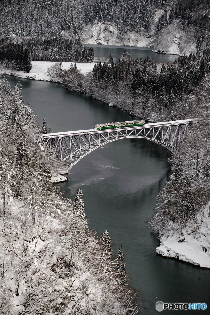 雪景、第一只見川橋梁