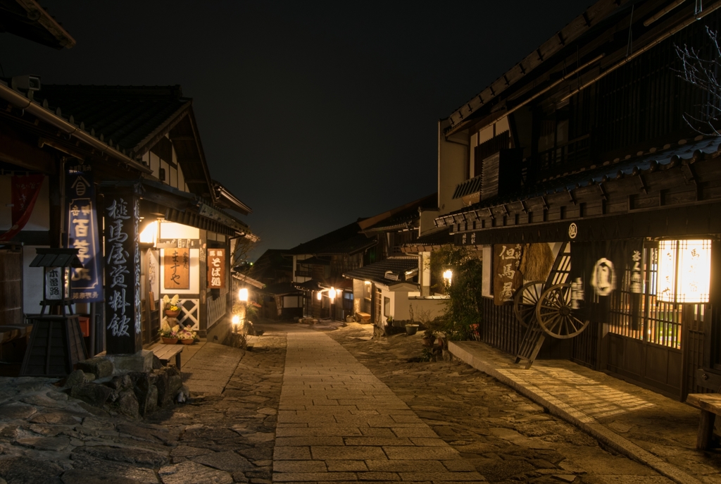 馬籠宿の夜