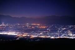 萱野高原からの夜景