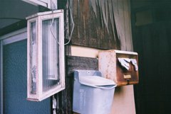 廃屋と、ささったままの新聞