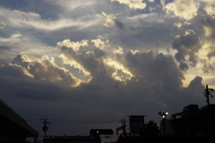 入道雲の夕方