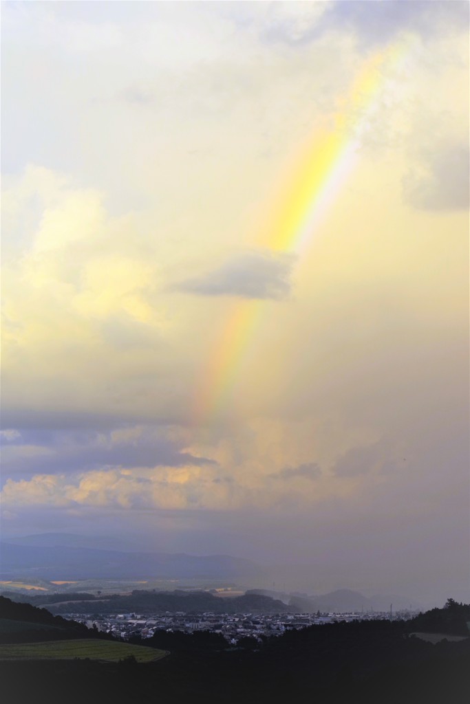夕立と虹