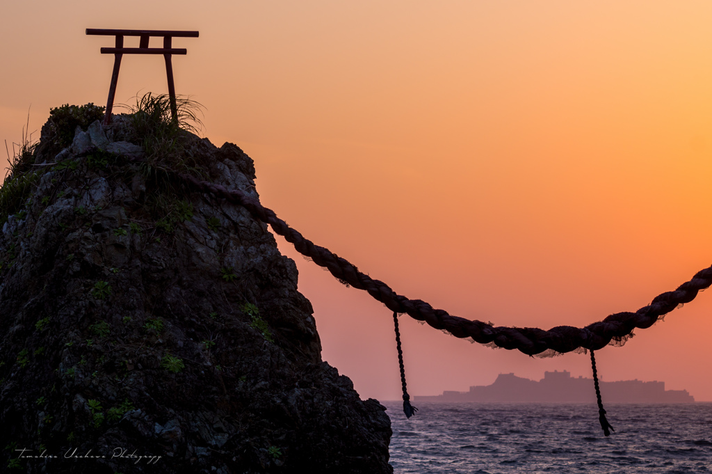 軍艦島夕景