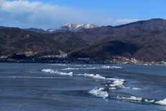 まだ見る事が出来た御神渡り(おみわたり)　　2