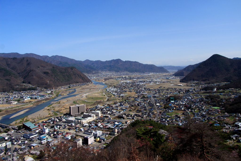 荒砥城址より上田方面