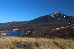 蓼科山と白樺湖