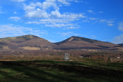 根子岳と四阿山(あずまやさん)