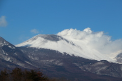 浅間山は雲の中