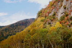 周りの山の紅葉