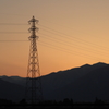 北アルプスの夕暮れ