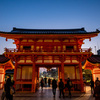 夕日に染まる八坂神社②