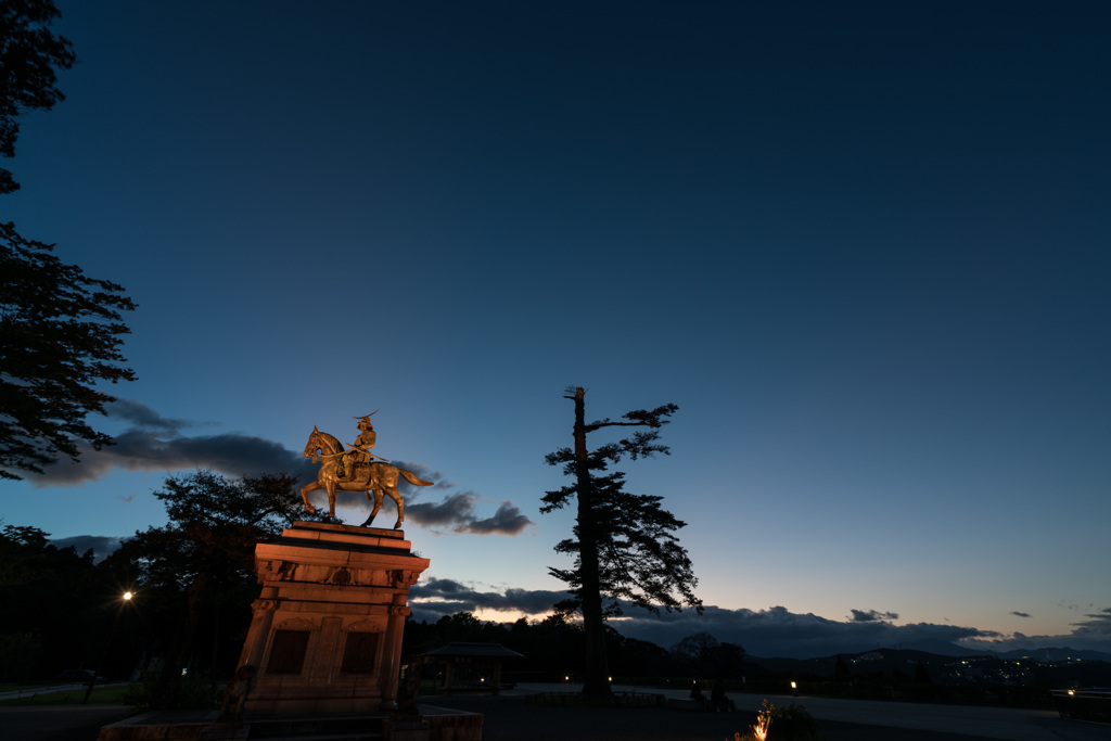 伊達政宗さま夕景