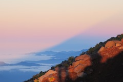 薄雲に映る影富士