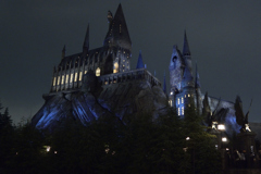 USJ　ホグワーツ魔法魔術学校夜景　