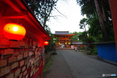 伊佐須美神社と提灯