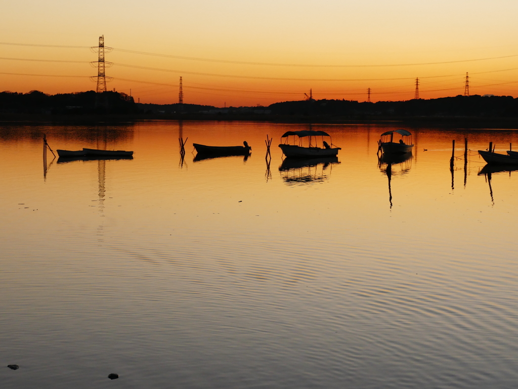 手賀沼夕景～５