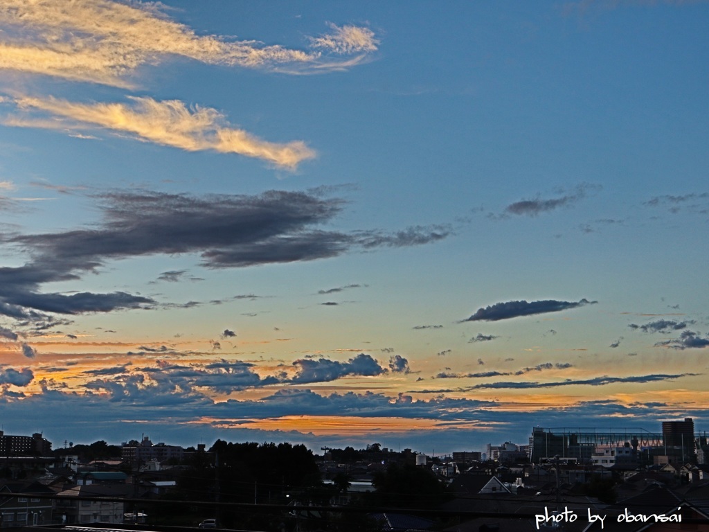 今日の夕焼け