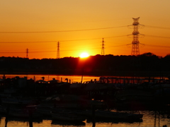 手賀沼夕景～３