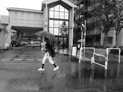 雨降ってきたから帰るね。