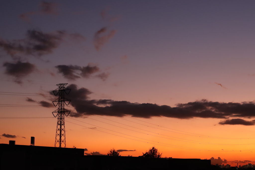 夕焼けシルエット