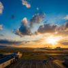 夕焼けの関空