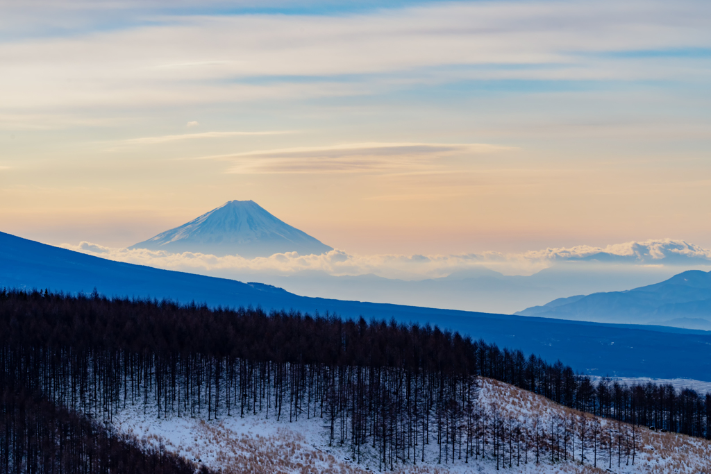 朝の富士見台から