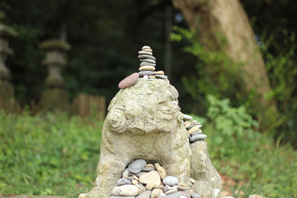 磯前神社最初の狛犬