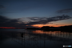 日の出前の浜名湖