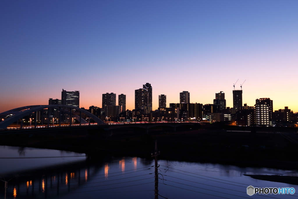 武蔵小杉の夕景