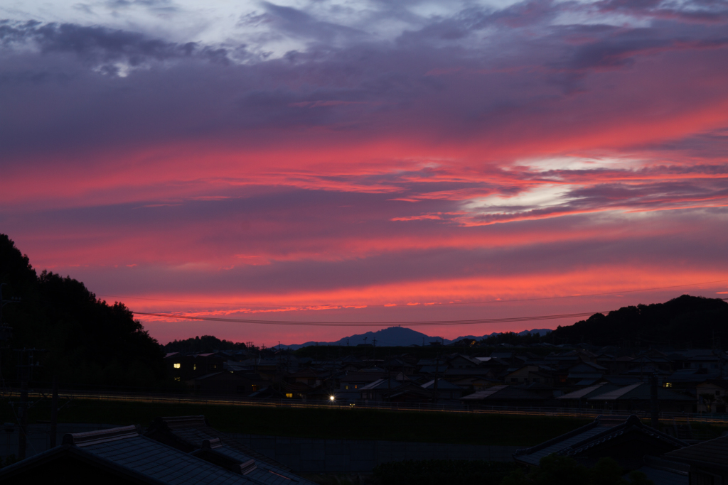 染まる雲