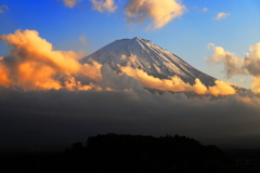 或る日の夕富士