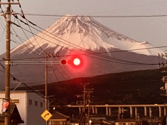 信号待ちで富士山　19