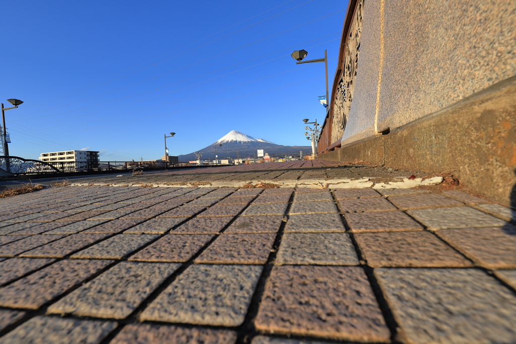地上５ｃｍからの富士