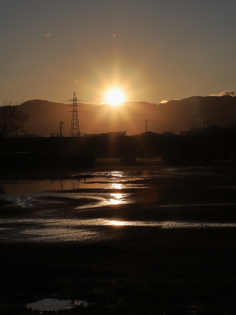 雨上がりの河川敷　2
