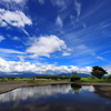 雨上がりの河川敷