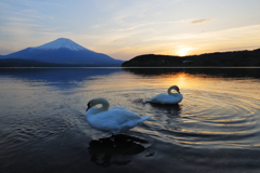 山中湖にて