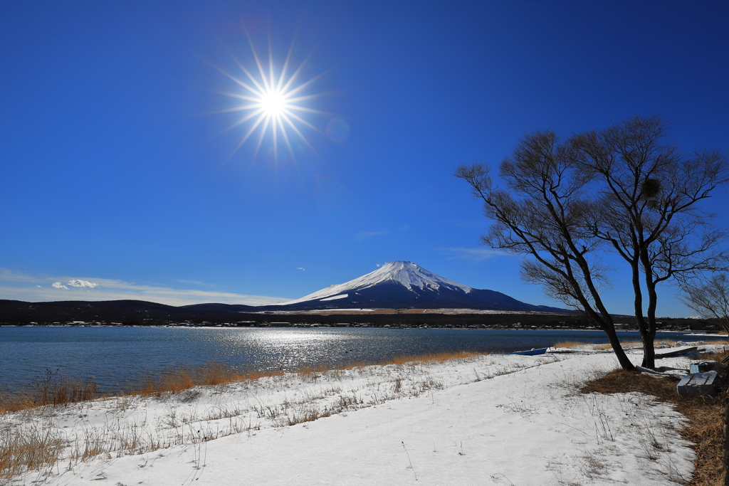 真冬の山中湖