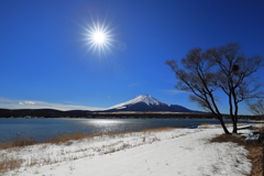 真冬の山中湖