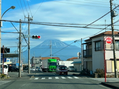 信号待ちで富士山　24