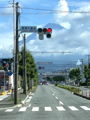 信号待ちで富士山　14