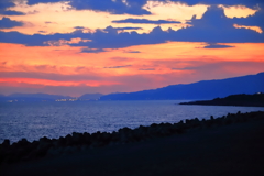 暮れる駿河湾