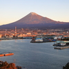 初日の出に染まる富士山