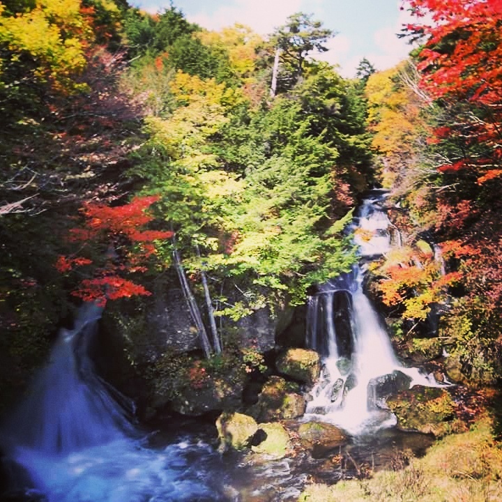 竜頭の滝と紅葉