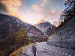 金精道路の夕暮