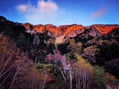 紅葉の金精峠　夕景