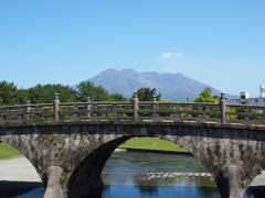 西田橋と桜島