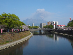 加治屋町からの桜島