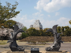 姫路城と鯱鉾